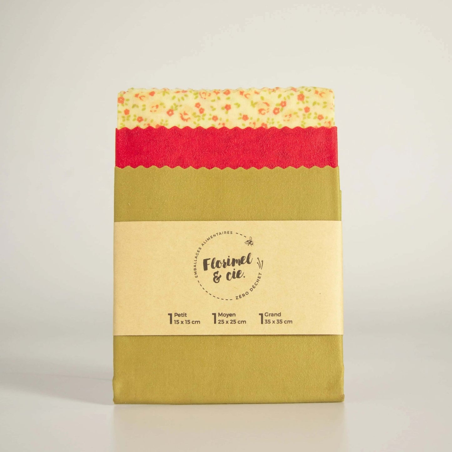 Emballage alimentaire en cire d'abeille kit floral Florimel & Cie
